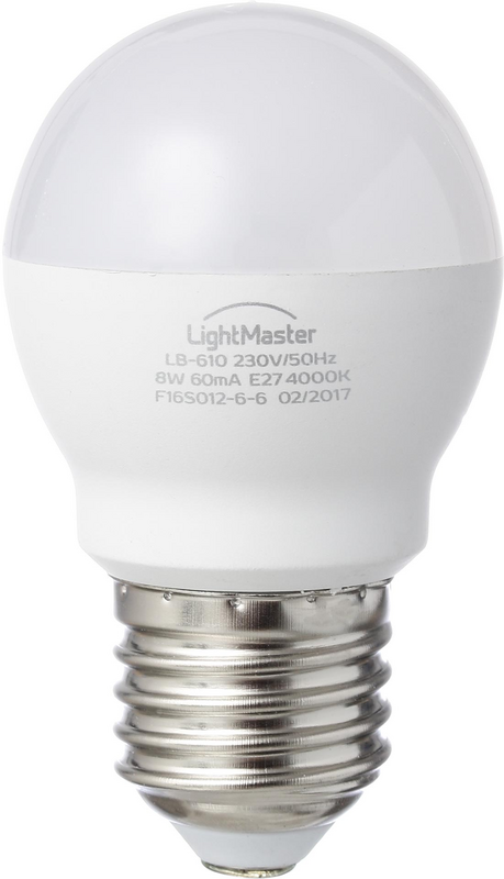 Лампа світлодіодна LightMaster (2000302157967) 8Вт, E27, 4000K